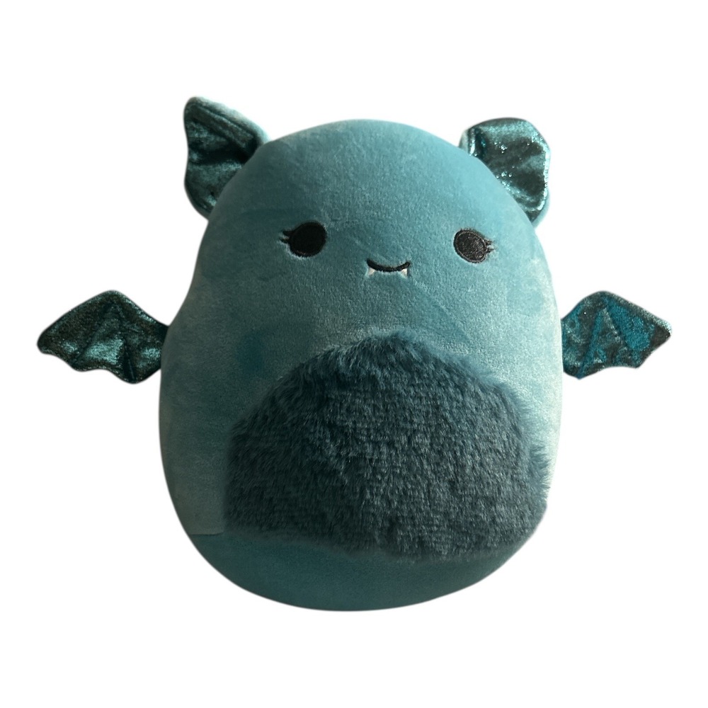 Squishmallow Lucasta Teal Bat 8" Plush Halloween Kellytoy Foil Wings Rare